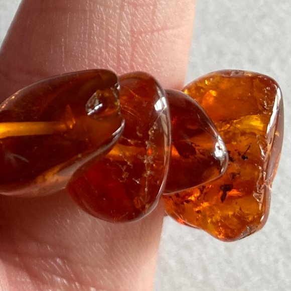 Bracelet Genuine Amber Stretch One Size Fits All Unisex Jewelry Women's Men's - Picture 3 of 11